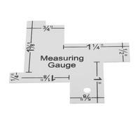CLISPEED Regla de acolchado de aluminio de varios lados para costura y bordado, plantilla de costura de metal equilátero para e trabajo, herramienta de trabajo manual reutilizable para