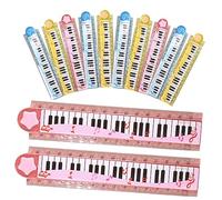 CLISPEED Regla Plegable para Niños 30 Cm Dibujo De Piano Plástico Duradero Práctica Escolar Portátil para Estudiantes Uso Diario