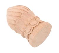 CLISPEED Remates decorativos de madera para postes de madera, estilo europeo clásico, pasamanos de madera maciza con detalles intrincados tallados a mano, forma de piña beige para hoteles, villas y