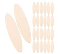 CLISPEED Rodajas de Madera Natural sin Terminar Ovaladas 8X2 CM 40 Piezas para Manualidades Pintura y Bricolaje en Educación Artística y Proyectos Creativos