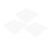 CLISPEED Separador de Jaula para Hámster de Hierro Blanco, Panel Metálico Resistente de 28x27cm para Organizar Espacio Flexible y Evitar Deformaciones, Pack de 3 Piezas