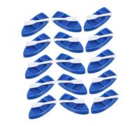 CLISPEED Set De 20 Mini Barcos De Resina Azul Oscuro con Paletas para Decoración Náutica, Manualidades DIY para Jardín De Hadas y Fiesta Temática Playera, Decoración Veraniega para Pasteles