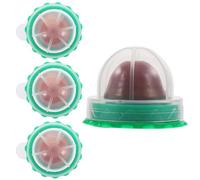CLISPEED Snack para Gatos de Hierba Gatera Plástico Verde, 4 Piezas | Cobertor Transparente Incluido, Pensado para Rutina Oral, Uso Interior y Hogares Gatitos Activos