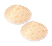 CLISPEED Sombrero De Bambú Para Niños Unisex Grande 30x20 Cm Protección Solar Uv Transpirable Para Jardín y Fiestas 2 Piezas