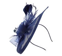 CLISPEED Sombrero De Malla Con Plumas Diadema Mini Sombrero De Copa Ajustable Para Mujer Fiesta De Té Bodas y Ocasiones Especiales Tocado De Jardín Accesorios De Moda