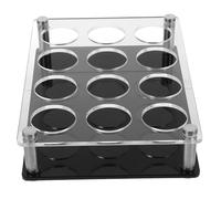 CLISPEED Soporte Acrílico para Vasos 12 Orificios (3x4, Diámetro 3.8 Cm) Transparente para Bar, Portavasos de Whisky y Licores, Organizador Práctico para Cocina, Cafetería y Restaurante