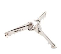 CLISPEED Soporte de Fijación para Tanque de Gas de Camping, Bastidor Fijo Triangular de Acero Inoxidable Plegable, Soporte Portátil para Botellas de Gas Pequeñas, Adecuado para Uso