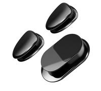 CLISPEED Soporte Magnético de Imán Negro para Teléfono de Coche 3 Piezas con Gancho Adhesivo Práctico y Chapa de Hierro para Oficina y Vehículo