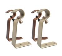 CLISPEED Soporte para Barra de Cortina Retro de Hierro Resistente Acabado Anticorrosión Color Cobre Antiguo y Dorado Claro Juego de 2 Piezas para Decoración y Soporte de Ventana Hogar y