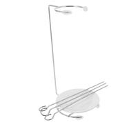 CLISPEED Soporte para Brochetas de Kebab de Acero Inoxidable Parrilla Vertical para Pinchos Rack para Barbacoa Reutilizable Fácil para Asados Casa