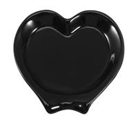 CLISPEED Soporte para Cucharas de Cerámica Negro, Portacucharas para Cocina, Reposa Cucharas Compacto para Utensilios, Adecuado para Encimera y Sopas, Accesorio Multiusos para Cocina