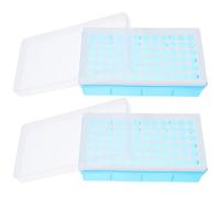 CLISPEED Soporte para Tubos de Ensayo Centrífuga 15 Ml Estante de Laboratorio Plástico 72 Pozos 2 Piezas Micro Soporte Práctico para Almacenamiento y Congelación de Color Aleatorio