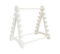 CLISPEED Soporte para Tubos de Prueba Multifunción de Plástico Resistente, Gradilla Trapezoidal Multicapa para Pipetas y Termómetros, Adecuado para Laboratorio, Aula y Uso Doméstico