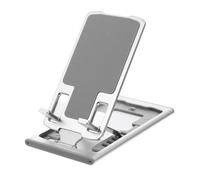 CLISPEED Soporte Plegable para Teléfono Móvil y Tableta de Aleación de Aluminio, Ajustable en Altura y Ángulo, Soporte Metálico Estable para Escritorio, Uso Práctico en Oficina y Hogar