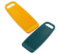 CLISPEED Tablas para Lavar Ropa de Plástico Antideslizante 45 CM Juego 2 Piezas Amarillo y Azul Estación de Lavado Manual para Uso Doméstico y Viaje Accesorio Ligero y Compacto para