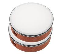 CLISPEED Tambores de Mano de Madera 15 Cm 2 Piezas Pandereta Doble para Instrumento de Percusión Educativo Juguete Musical Preescolar Marrón