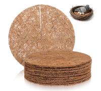 CLISPEED Tapete para Huevos de Ave Mensajera y Lecho de Pollo, Fibra de Coco Natural, Diámetro 15cm, para Anidación de Aves Mensajeras y Suministros para Jaulas de Pájaros