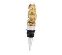 CLISPEED Tapón de Botella de Vino Reutilizable con Diseño de Búho Dorado Sellado Hermético para Conservar Decoración Elegante para Hogar y Regalo Original