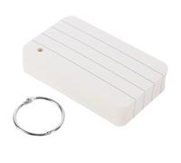 CLISPEED Tarjetas de Papel Blancas para Notas Portátiles de Unidades con Anilla Tarjetas de Vocabulario para Estudiar y Tomar Apuntes para Casa Escuela y Oficina