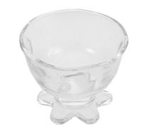 CLISPEED Tazón de Helado de Vidrio Transparente 240 Ml Base en Forma de Nube Vaso para Servir Postres y Yogur Taza de Pudín Resistente para Uso en Verano y Cafeterías