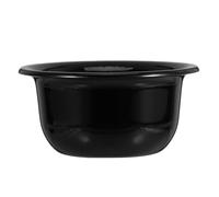CLISPEED Tazón y Resistente de Afeitar de Jabón para Hombres Reutilizable de Plástico Negro, Adecuado para Uso Diario y