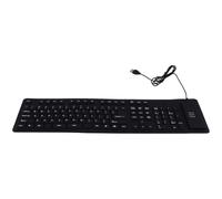 CLISPEED Teclado y Resistente al Agua USB de Silicona Ultradelgado 109 Teclas Plegable Portátil Diseño Silencioso Bolsa para Fácil Transporte