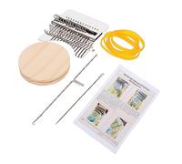 CLISPEED Telar de Madera Mini DIY Máquina de Tejer Portátil para Reparación de Ropa y Tejido Manual Agujas Compacto para Manualidades y Actividades