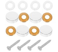CLISPEED Tornillos Decorativos de Cobre para Espejos 16 MM Plata 24 Piezas Tapas para Tornillos de Armarios y Letreros Fijaciones Multiusos para Vidrio Colgadores y Publicidad