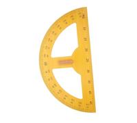CLISPEED Transportador de Matemáticas Preciso y Multipropósito Semicircular de Madera Amarillo Medidor de Ángulos para Enseñanza en Aula