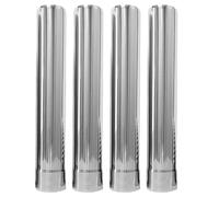 CLISPEED Tubo de Chimenea de Acero Inoxidable 6X30 CM 4 Piezas Juego Codo de 90° para Estufa de Camping y Calentador de Agua Conducto Modular de Ventilación Resistente y Fácil de Instalar