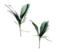 CLISPEED Verdes Artificiales Fáciles de Cuidar de Plástico de Phalaenopsis 2 Piezas Nunca Se Marchitan para del Hogar y Fiestas
