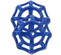 CLISPEED Volante de Válvula de Compuerta Metálica Azul Oscuro de Acero Fundido 6x6 Cm Diámetro Exterior 58 Mm, Manija de Repuesto para Válvula de Cierre y Grifo, 2 Piezas para Plomería