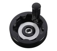 CLISPEED Volante Manual Plegable de Baquelita Negra 12x100 Ranura 4 para Torno Fresadora Máquina Herramienta Industrial Ajuste Preciso
