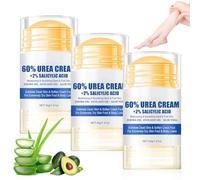 CLIUNT 3Pcs Crema Urea 60%, Crema Reparadora Talones Agrietados, Barra Reparadora Talones Agrietados, para suavizar manos y pies gruesos, secos, agrietados y ásperos