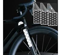 CLIUNT Juego de pegatinas reflectantes para bicicleta, juego de reflectores, reflectores autoadhesivos, pegatinas para la oscuridad para bicicleta, casco, cochecito, scooter y reflectores de