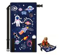 CLIUNT Reposapiés de Avión para Niños, Extensión de Asiento de Avión para Niños, Cama de viaje para niños en avión, para dispositivos de avión, vuelos de corta distancia(Azul)