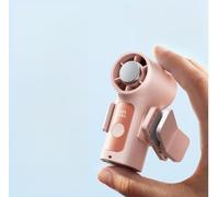 CLIUNT Ventilador de mano portátil de 3000 mAh, ventilador turbo continuo de 6 velocidades con clip desmontable (18000 RPM), mini ventilador personal pequeño con pantalla LED, recargable por USB para