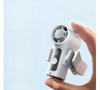 CLIUNT Ventilador de mano portátil de 3000 mAh, ventilador turbo continuo de 6 velocidades con clip desmontable (18000 RPM), mini ventilador personal pequeño con pantalla LED, recargable por USB para