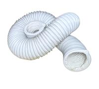 Clivex Tubo de secadora universal fléxible de PVC (completo) sin aluminio, válido para aire acondicionados portátiles o campanas extractoras. formato de diametro ø80mm y 3metros de longitud