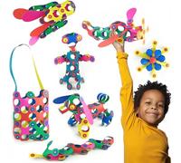 Clixo 42 Piezas - El Juguete magnético Flexible, Duradero, Que impulsa la imaginación, diseño Modular para Horas de Juego Stem, Juguete magnético Experiencia en Cualquier Lugar de 4 a 8 años.