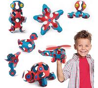 Clixo Crew Juego de 30 Piezas El Juguete magnético Flexible y Duradero para edificar la imaginación, diseño Modular. Una Experiencia de Juguete multisensorial en Cualquier Lugar! Edades de 4 a 8 años