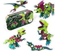 Clixo Dino Adventure Pack Juego de Construcción Magnético, 36 Piezas