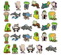 CLKDPNO 30 dijes italianos para decoración de zapatos de cerebro italiano, duraderos, impermeables, italianos, para zapatos, pulseras, pulseras, regalos de fiesta de cumpleaños para adolescentes