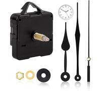 CLKE 1 juego de mecanismo de cuarzo alimentado por pilas, movimiento silencioso con eje largo y corto, repuesto con manecillas para relojes de pared, adecuado para el hogar y la oficina