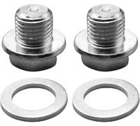 CLKE 2 tornillos de drenaje de aceite M16 x 1,5, tornillo de drenaje de aceite universal, tornillo de drenaje de aceite con anillo de sellado, junta de tornillo de drenaje de cárter de aceite, tapón