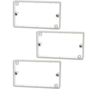 CLKE 3 espaciadores de enchufe doble de 20 mm, envolvente de interruptor de luz eléctrica y espaciador para azulejos y paneles (blanco)