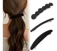 CLKE 3 piezas de pinzas francesas para el cabello fino para mujer, pinzas automáticas para el cabello, juego de clips para el cabello para mujeres y niñas, pinzas automáticas vintage para cabello fino