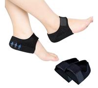 CLKE Almohadillas de talón para fascitis plantar, copas de gel para aliviar el dolor, soporte para fascitis plantar, espolones y tendinitis de Aquiles, 1 par, color negro, talla S (mujer 4.5-9)