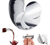 CLKE - Disco antigoteo de vino, 100 unidades, para varios vinos y bebidas, color plateado