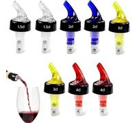 CLKE Juego de 8 vertedores para bebidas espirituosas, 2 cl, 1,5 cl, 3 cl, 4 cl cldosificador para botellas, vertedor de licor, vertedor de bebidas alcohólicas para vino, cóctel, casa, bar, bebidas